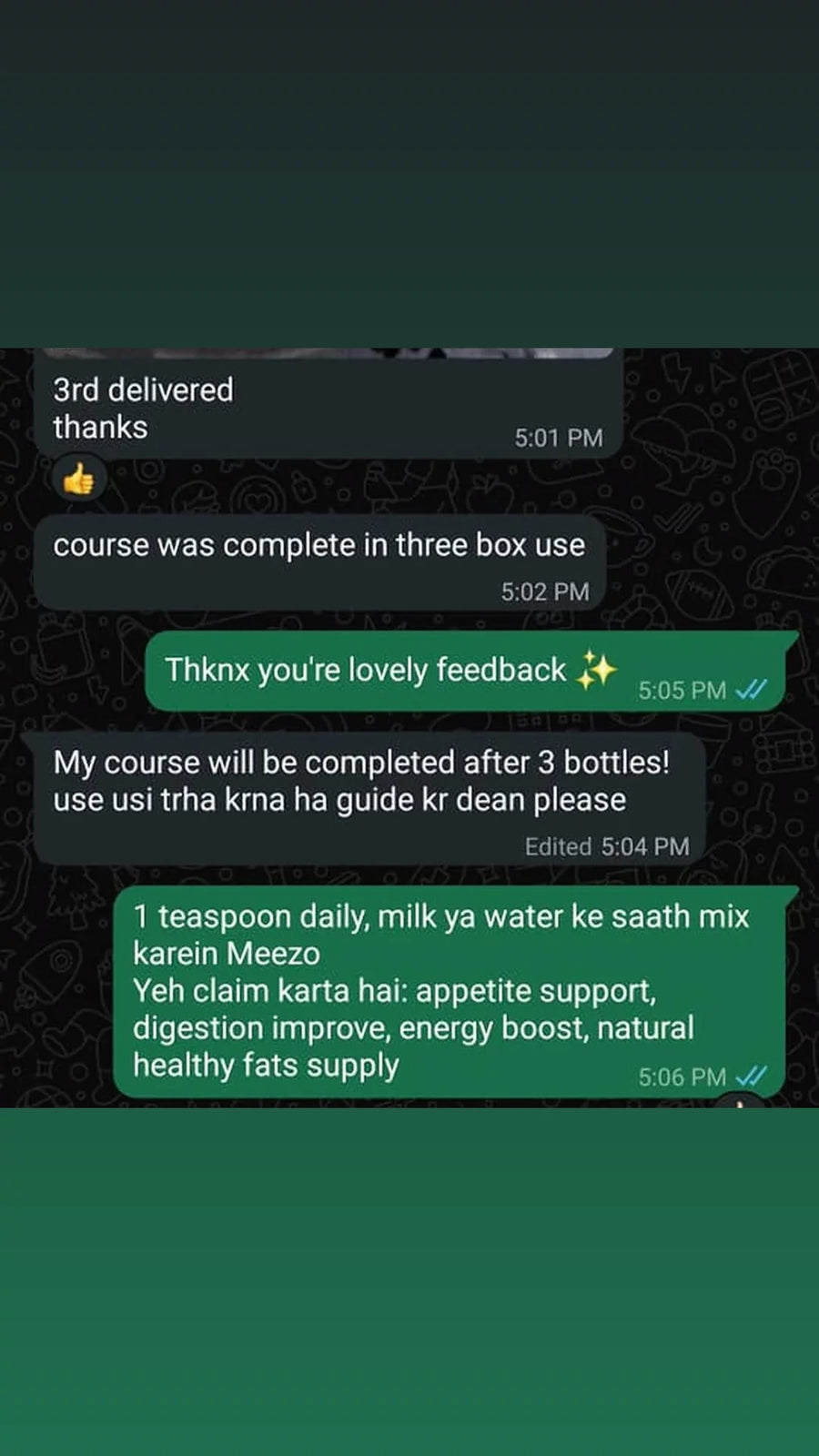 Customer review screenshot