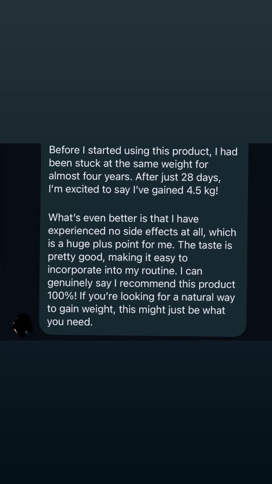 Customer review screenshot