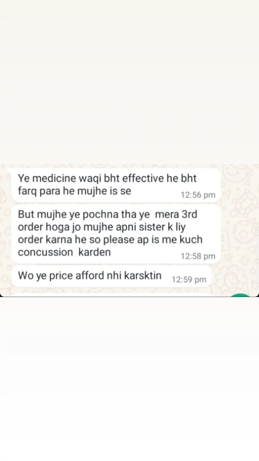 Customer review screenshot