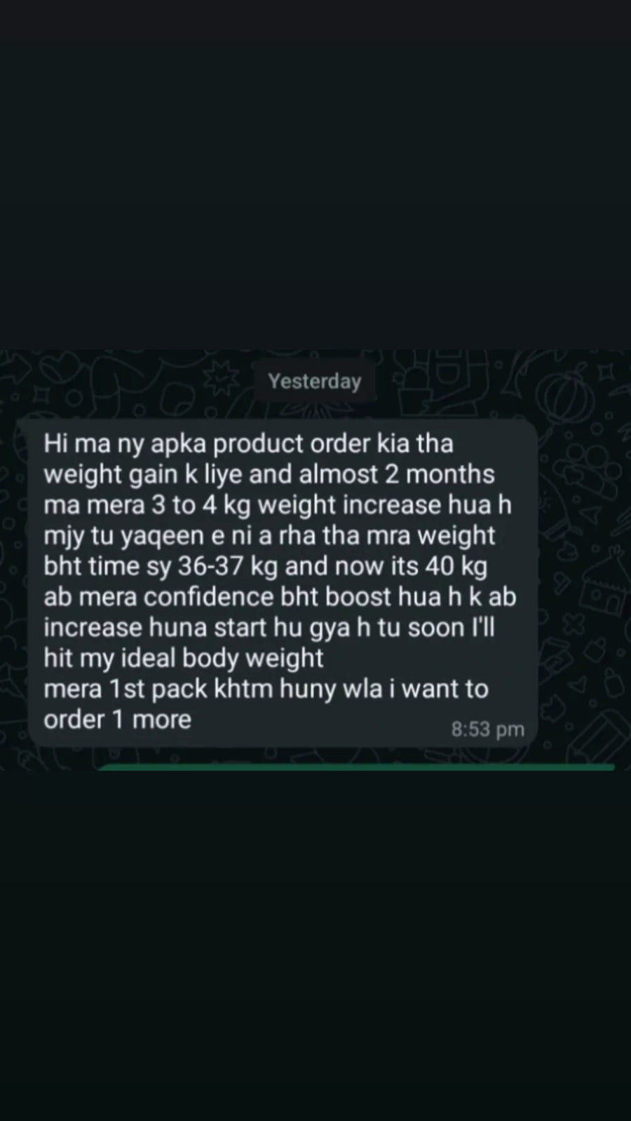 Customer review screenshot