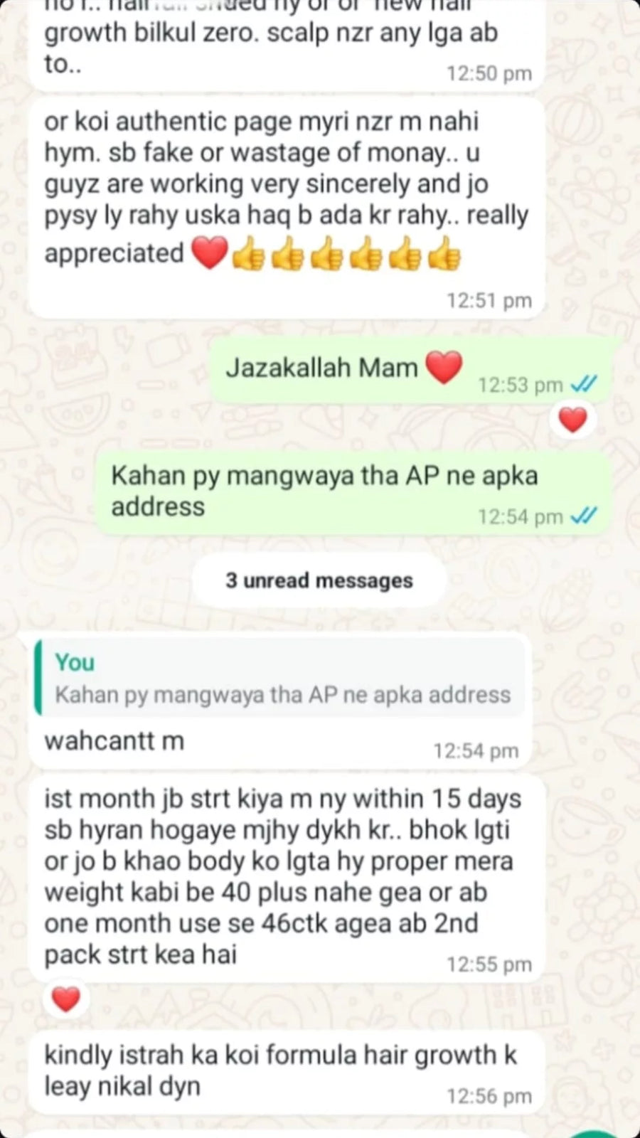 Customer review screenshot