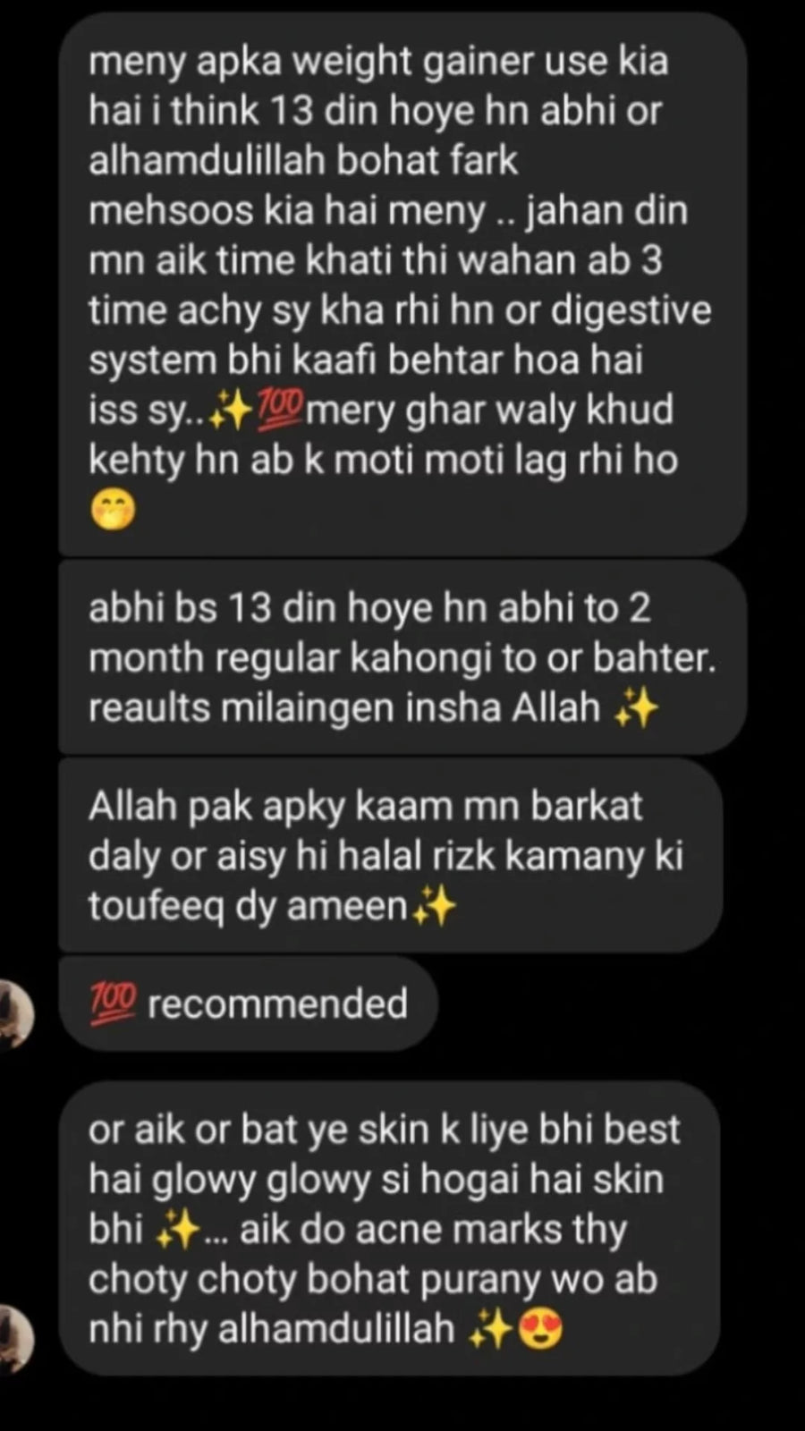 Customer review screenshot