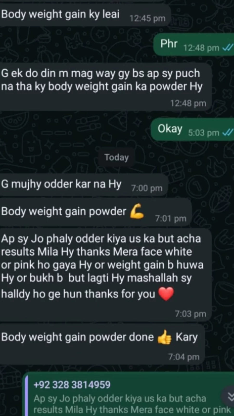Customer review screenshot