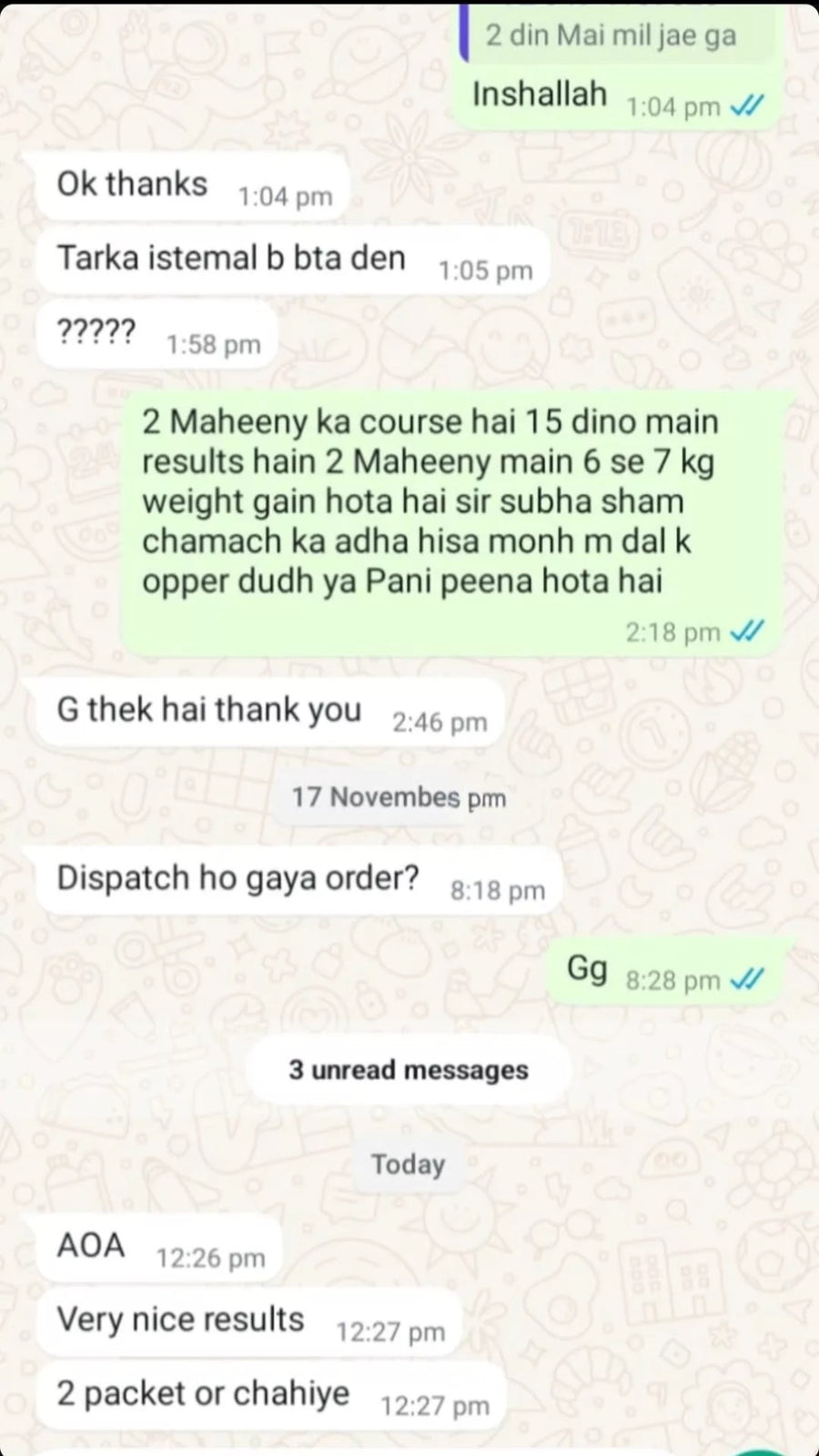 Customer review screenshot