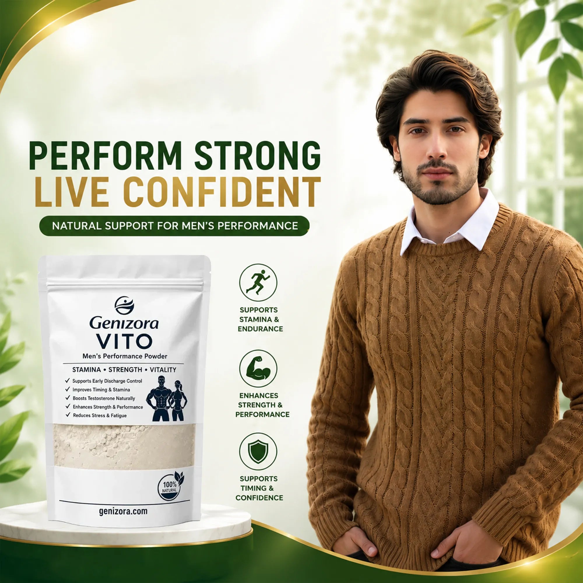 Natural Men's Performance Powder | Genizora VITO